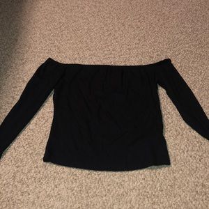 Black off the shoulder top